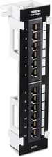 12-Port Cat6 Unshielded Patch Panel,Tc-P12C6V, Wall Mount,Included 89D Bracket,V