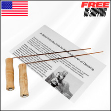 Dowsing Rods Set Copper Premium Wooden Handles for Ghost Underground Water