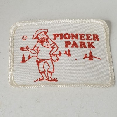 Vintage Pioneer Park Tusculum Pioneers? Embroidered Logo Patch Hat Baseball Cap