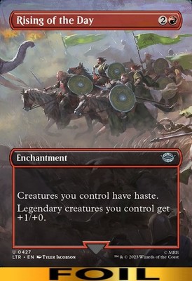 Rising of the Day ** FOIL BORDERLESS ** #427 - The Lord of the Rings - NM MTG
