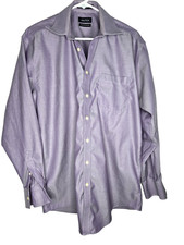 NAUTICA MEN'S PREMIUM NON-IRON LONG SLEEVE BUTTON FRONT SHIRT 15 1/2 34-35
