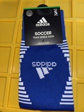 Adidas, Aeroready, Cushioned Soccer Sock-Royal/White, Youth S 13C-4Y Free Ship