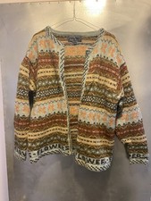 Vintage Cardigan Sweater Petite M Wool Even Coast Flowers Cottagecore Knit