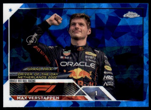 Max Verstappen 2023 Topps Chrome F1 Sapphire Edition #180 - Picture 1 of 2