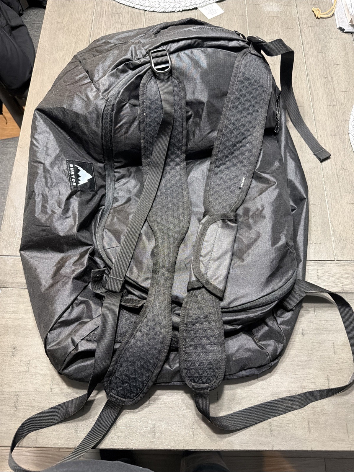 Black Solid Color Ripstop Nylon Backpack/duffle B… - image 1