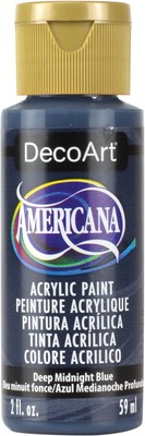 DecoArt Americana Acrylic Paint 2oz-Deep Midnight Blue Opaque DA-166
