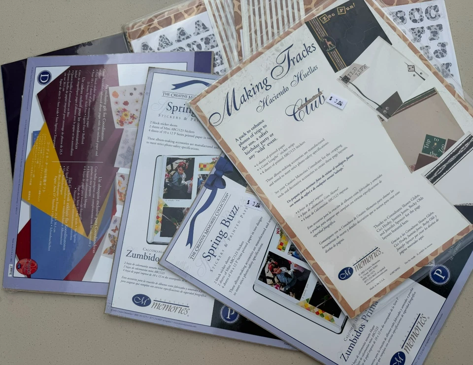 Lot 7 Packs Creative Memories Collection Scrapbooking Stickers & Printed Papers - Image 2 of 3