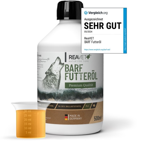 Reavet Barf FutteröL FüR Hunde 500Ml - Premium BarföL, Hund Barfen, Barf Zusatz-image
