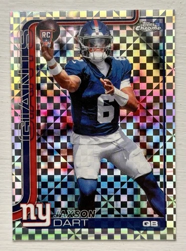 2025 Topps Chrome Jaxson Dart X-fractor RC #306 New York Giants NFL Football SP