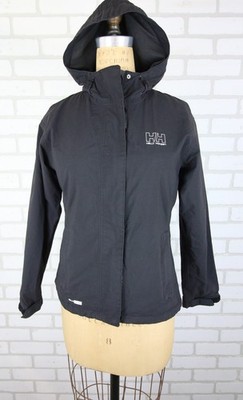 Helly Hanson Tech Black Rain Jacket Womens XS Outdoor READ Flaws