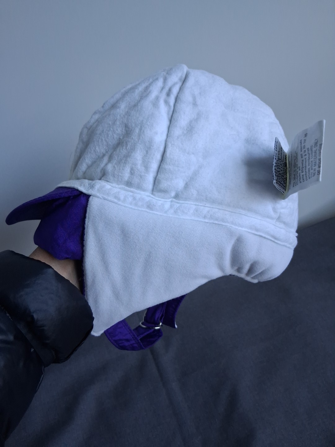 Fera Skiwear O/S PurpleViolet Winter Hat Ear Flaps Nylon Cotton Fleece Lined 25"