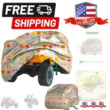 Kids Ride On Toy Car Cover 55.1L 33.1W 31.9H, 600D Cartoon Pattern Fabric wit...
