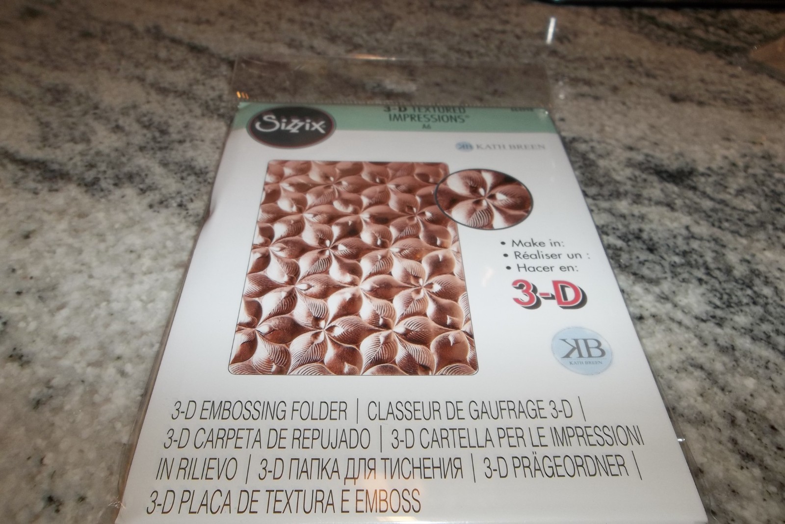 Sizzix "3 D Textured impressions" Embossing Folder  New