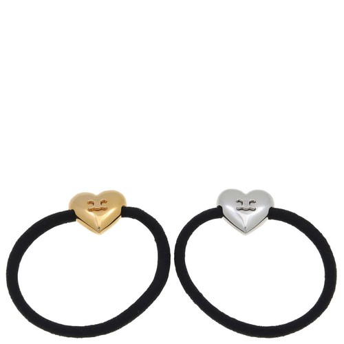 Celine Triomphe Heart Logo Elastic Hair Band Set Gold Silver