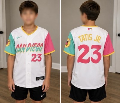 Fernando Tatis Jr. Padres City Connect Stitched Kids Jersey White Youth Medium