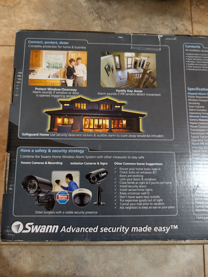Swann Home Series, Home Wireless Alarm System, SW347-WA2, New (Opened Box) - Image 4 of 4