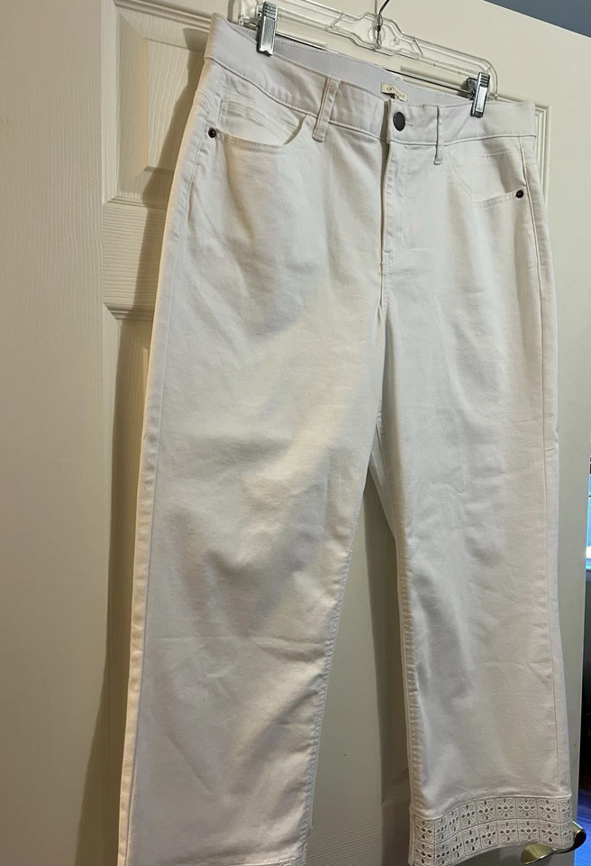 Kate And Spade White Capri Jeans Size 16 - Image 2 of 4