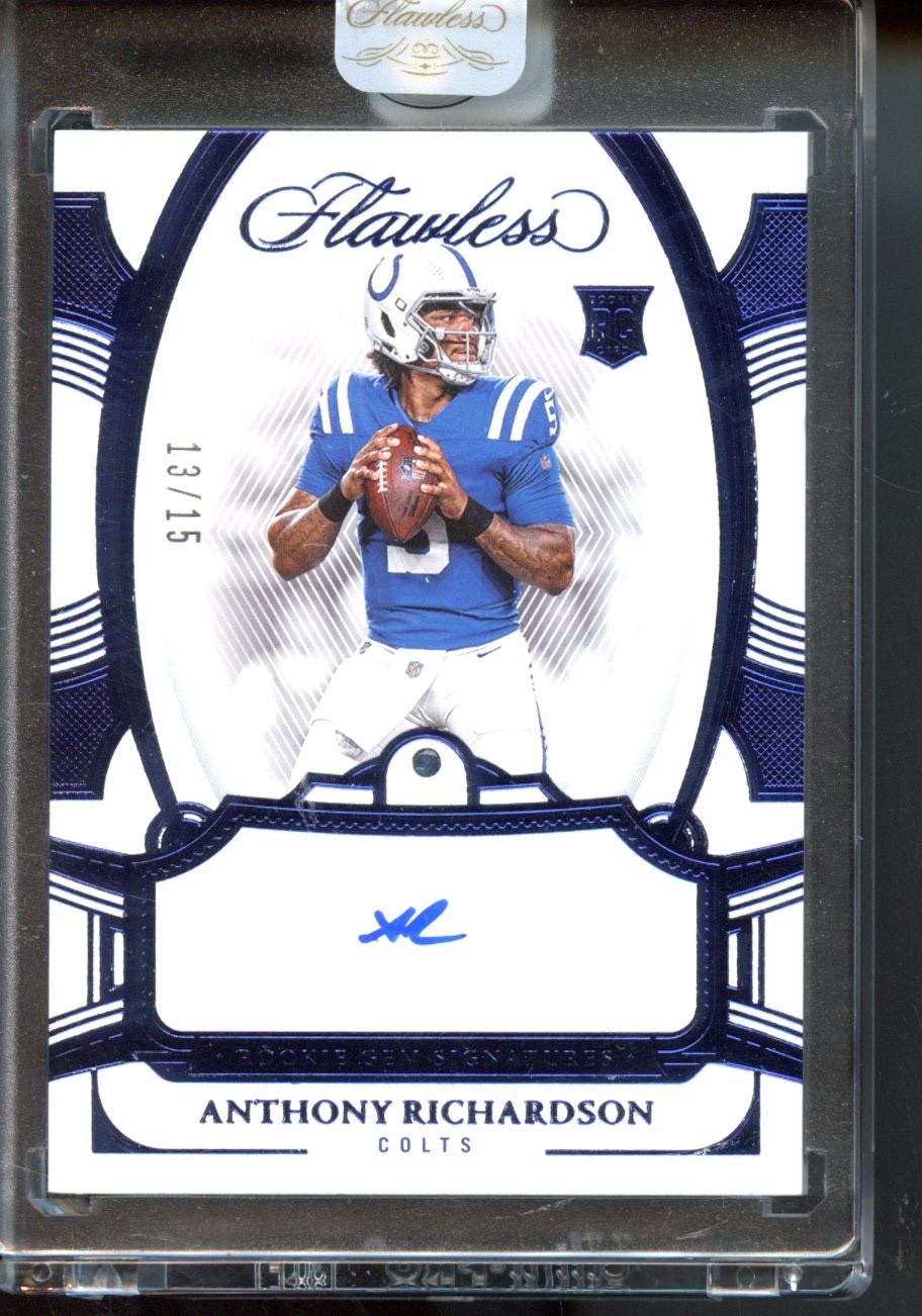 Anthony Richardson Panini Flawless Rookie Gems Signatures #RGSARN Base