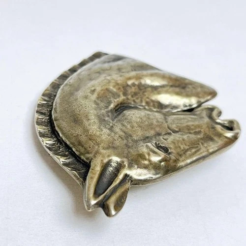 HERMES Horse Brooch Silver Vintage Large w/Box Excellent Authentic by Jappan thumbnail 3