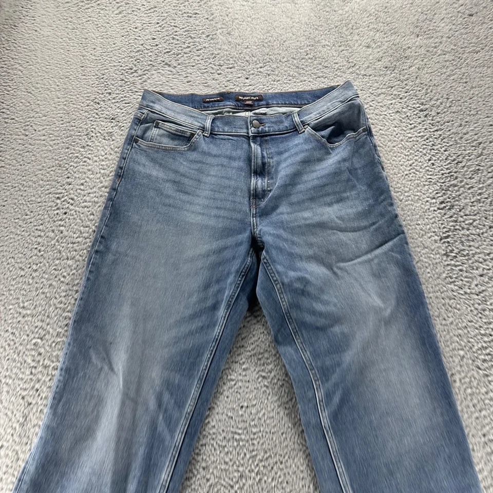 Michael Kors Jeans Mens 34x32 Blue Medium Wash Cotton Stretch Straight Fit - Image 2 of 4