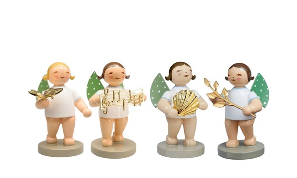 Wendt & KüHn GrüNhainichener Engel, Goldedition 4 Figuren-image
