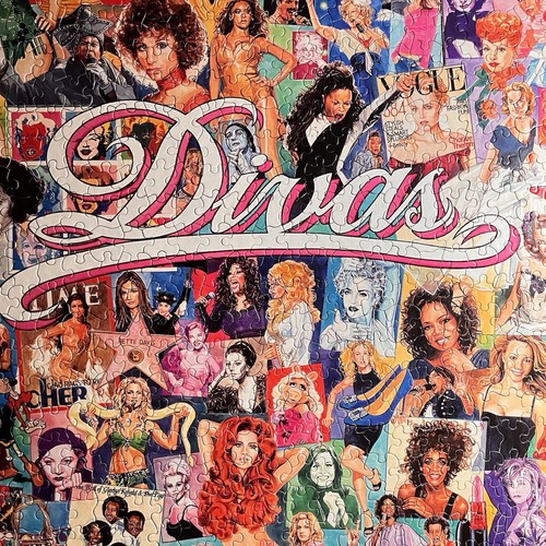 2011 White Mountain DIVAS 1000 Piece Collage Puzzle Madonna Cher COMPLETE ✨Rare✨ - Picture 13 of 13