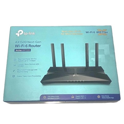 TP-Link AX1500 Next-Gen Wi-Fi 6 Router (Archer AX1500) - Black