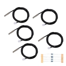 5PCS 1M 10K 3950 NTC Thermistor Temperature Sensor Probe, 1% Accuracy Waterpr...