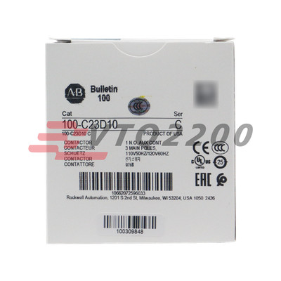 New Allen-Bradley 100-C23D10 100-C IEC Contactor, Screw Terminals Line Side