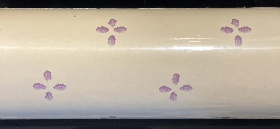 VINTAGE LAURA ASHLEY HOME Wallpaper Double Roll Imperial Purple Stencil Peelable - Image 3 of 4
