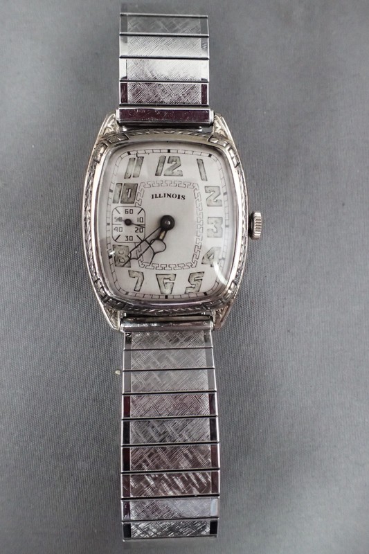 VINTAGE DATED 1929 MENS 19 JEWEL WRISTWATCH ILLINOIS WATCH CO. SPRINGFIELD 