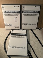 Microsoft Office Professional Edition Project Standard Visio 2003 Lot Home Use