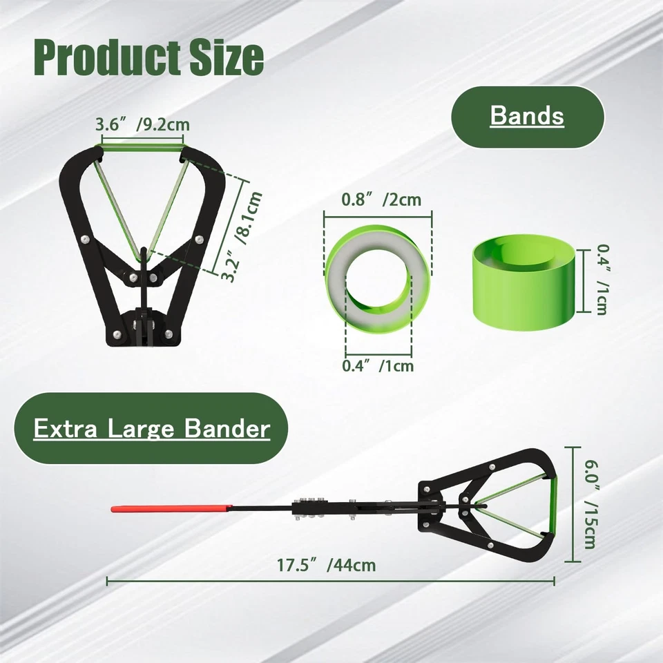 Extra Large Castration Banding Tool, Cattle Goat Bander with 24 Castration Bands - Image 4 of 4