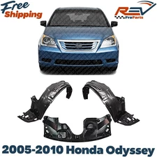 Front Fender Liner Left & Right+Engine Splash Guard For 2005-2010 Honda Odyssey