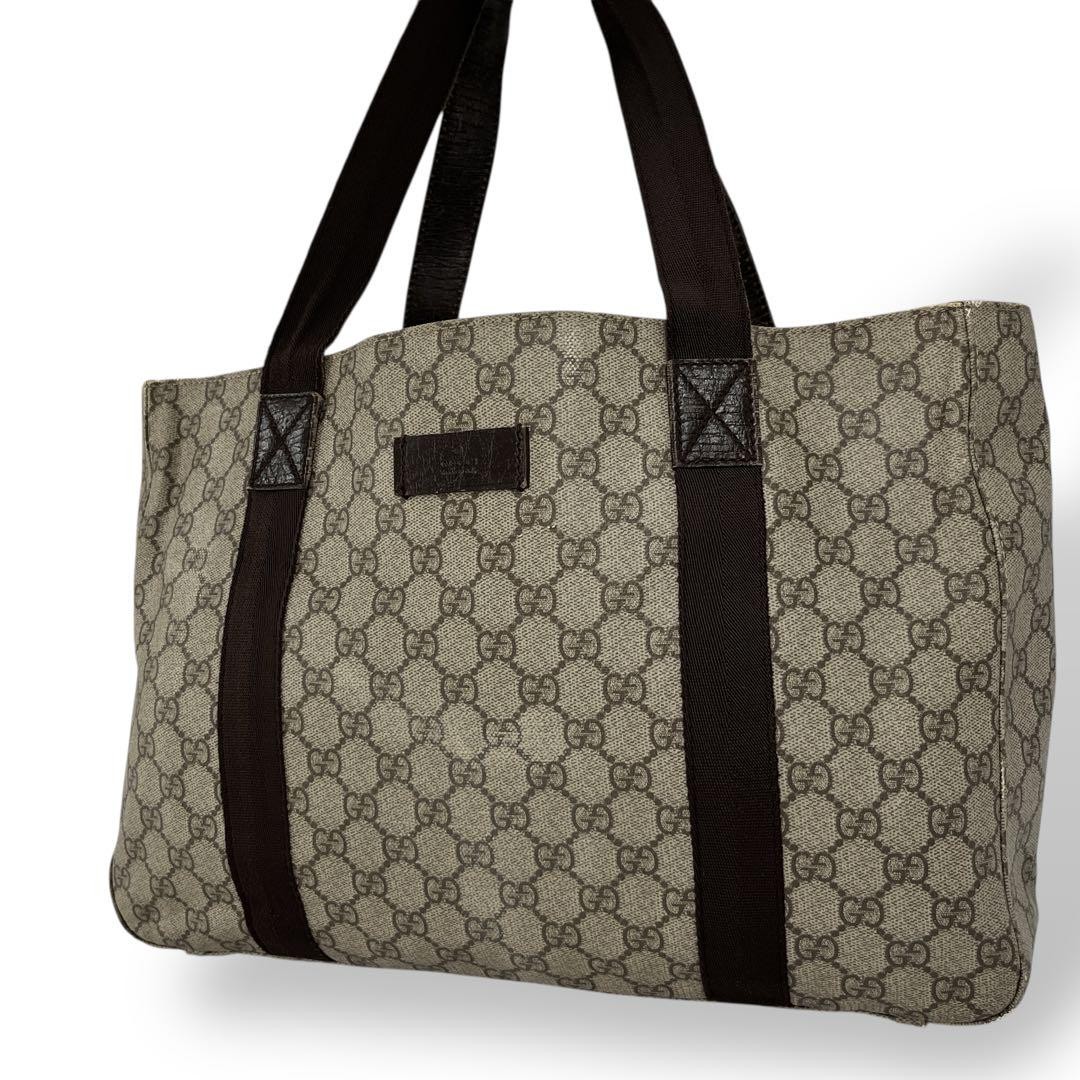 Gucci GG Supreme A4 Tote Shoulder Bag in PVC