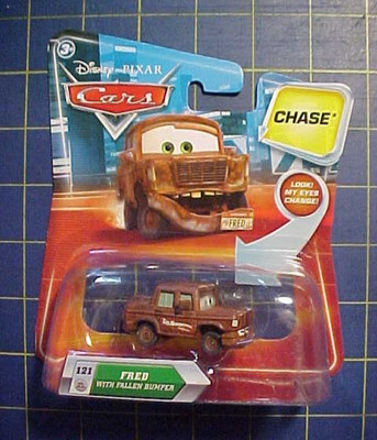 DISNEY PIXAR CARS EYES CHANGE FRED WITH FALLEN BUMPER  #121 CHASE!  NIP