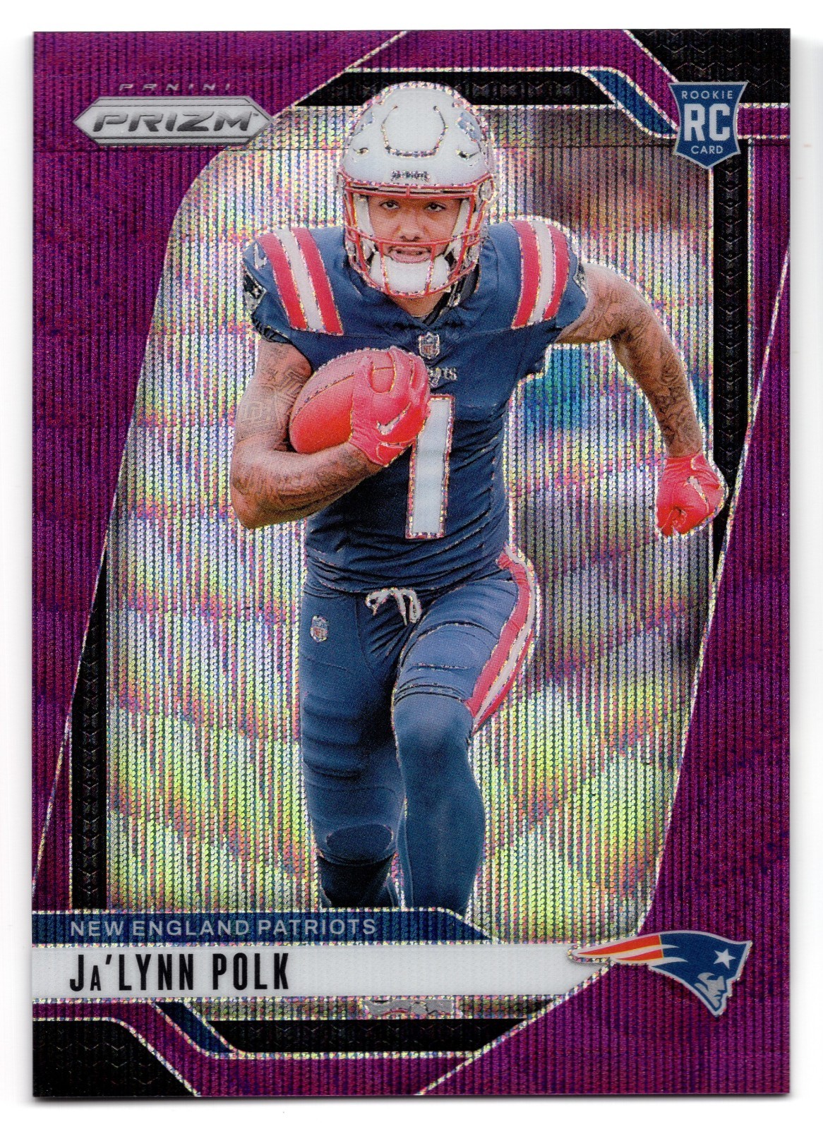 2024 Panini Prizm JA'LYNN POLK #339 Purple Wave Prizm RC /99