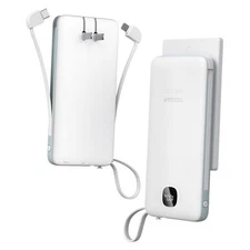  Portable Charger with Built in Cables, 10000mAh Power Bank Fast Charging with 