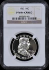 1963 Proof Franklin Half Dollar 50c NGC PF69 * STAR * CAMEO