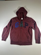 Kids Maroon Gap Zippered Hoodie Size 6-7 Years