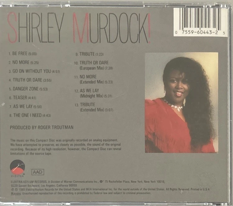 Shirley Murdock - Same- Original RAR USA Elektra CD 1985 - ZAPP Roger Troutman - Bild 4 von 4