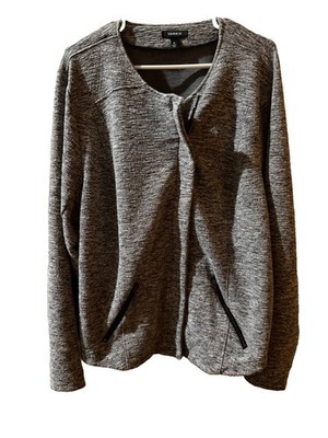 Torrid Women Plus Studio Double Knit Moto Jacket Zip Up Gray 4 4X Casual