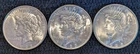 1922 - 1923 - 1925 Peace US Silver Dollars ~ Philadelphia ~ BU ~ 3 Coins ~