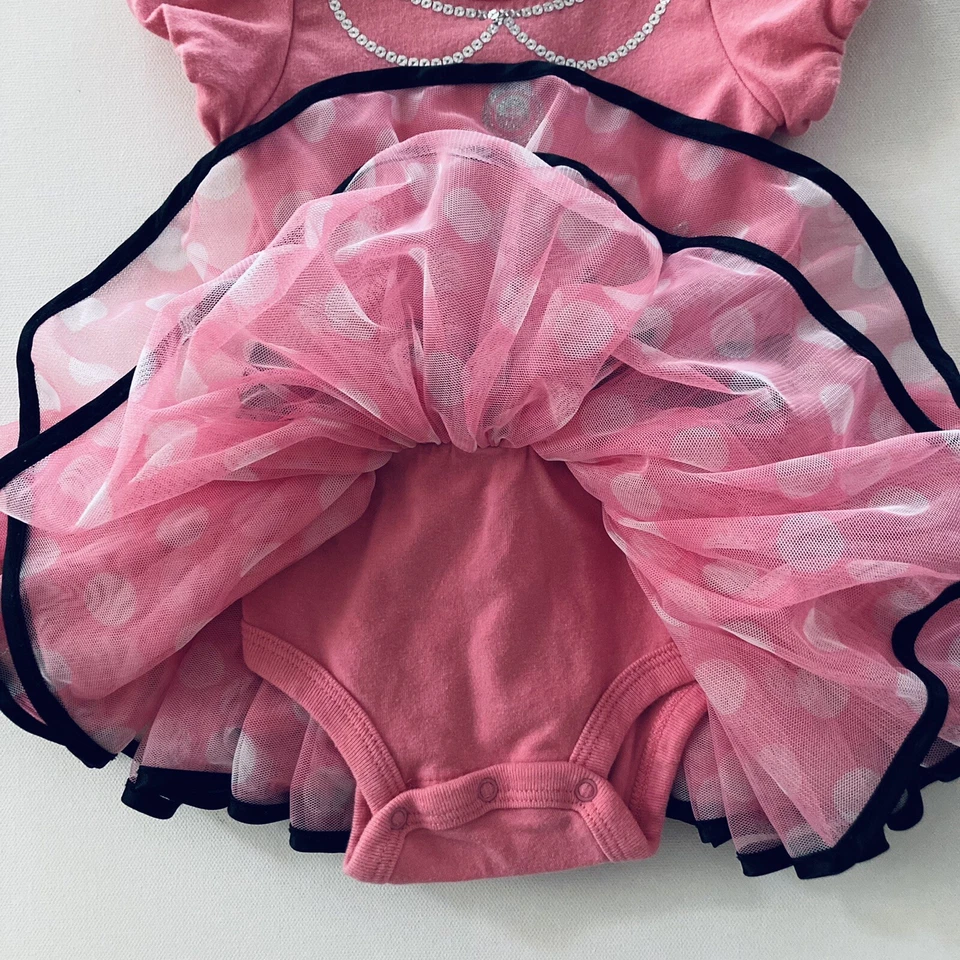 Disney Bebé Niña 3-6 Meses Minnie Mouse Disfraz Body Tutú Vestido Rosa Foto 4 de 4