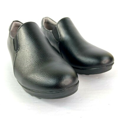 LifeStride Worklife Womens M BUZZ Loafer Flats Black Memory Foam Shoes  EUC