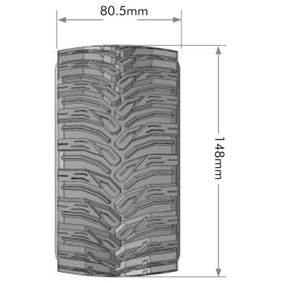 LOUISE LOUT3356SB MT-Cyclon MFT soft Felge schwarz 17mm (2) 1:8 Monster Truck  - Bild 2 von 2