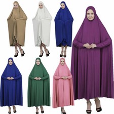 Muslim Abaya Abayas Islamic Prayer Dress Arab Overhead Kaftan Women Khimar Robes