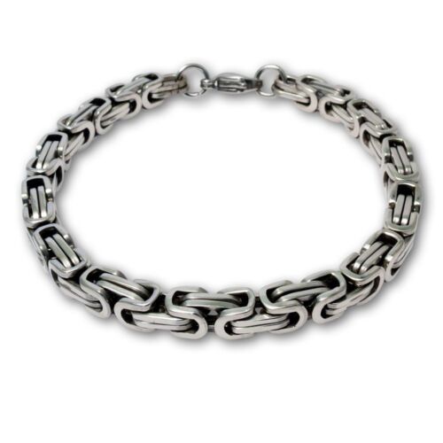 Königskette Panzerkette Königsarmband Halskette Edelstahl Damen Herren Armband - Bild 2 von 9