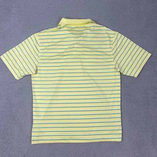 Nike Golf Tour Performance Polo Shirt Uomo M Giallo Righe Fairway Masters - Foto 5 di 8