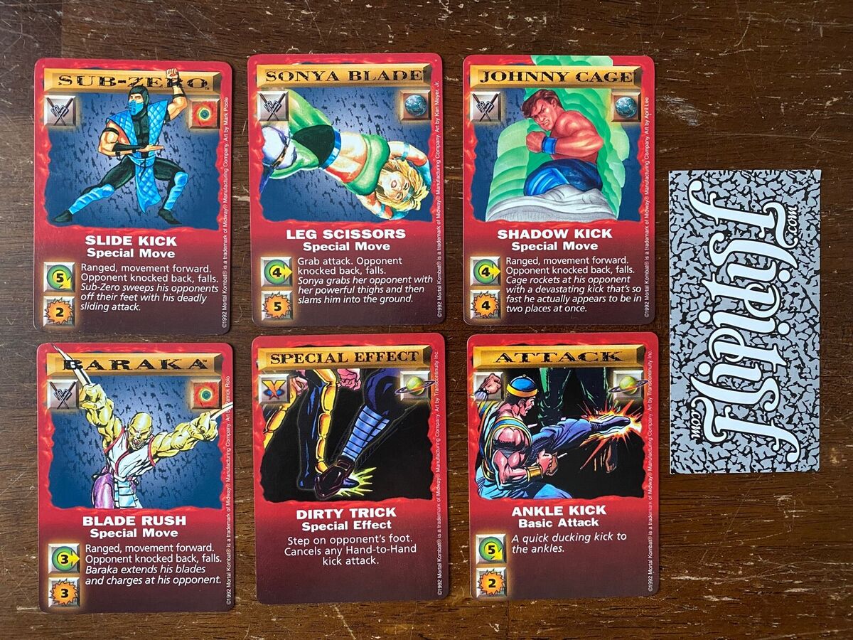 LOT 1992 MIDWAY MORTAL KOMBAT KARD GAME CARD SUB-ZERO SONYA LOT 1992 MIDWAY MORTAL KOMBAT KARD GAME CARD SUB-ZERO SONYA